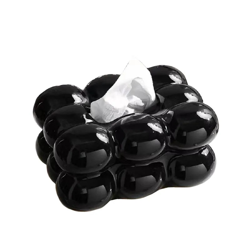 Keramische Tissue Box Zuckerwatte Schublade Serviettenkarton Papierhandtuchhalter Schublade Tablett Haushalt Lagerung Esstisch Tissue Box